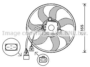 AVA QUALITY COOLING Вентилятор, охлаждение двигателя VW7534